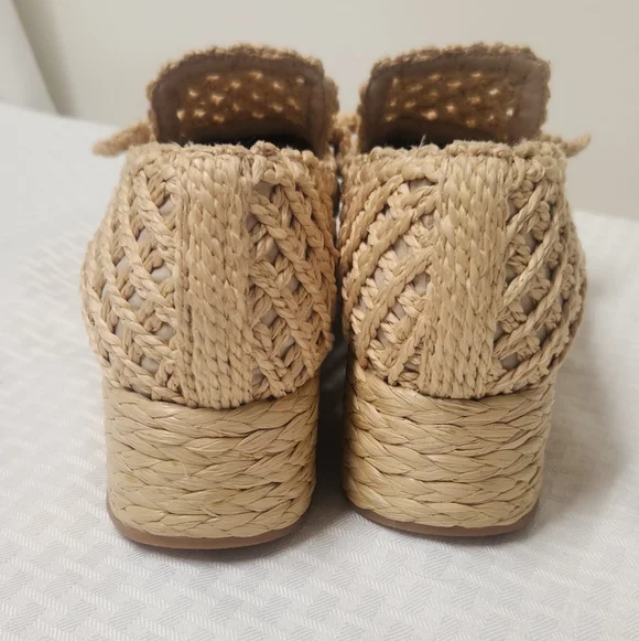 Dolce Vita Jaka Raffia Platform Espadrilles Loafers 9.5.   #Z18 - Picture 5 of 12